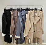 Pinstripe Oversized Blazer Set