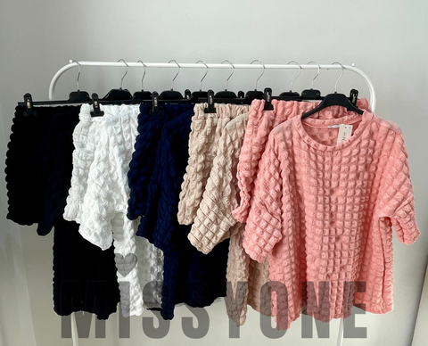 Waffle T Short Set