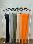 Strap Basic Ribbed Dress
