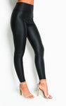 Vegan Leather High Waisted Leggings