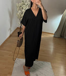 V Front Maxi Dress