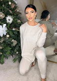 Soft Knit Lounge Set in Beige