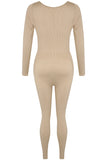 Seamless All in One Jumpsuit in Beige