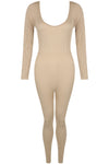 Seamless All in One Jumpsuit in Beige