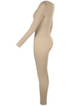 Seamless All in One Jumpsuit in Beige