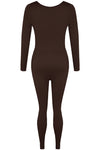 Seamless All in One Jumpsuit in Brown