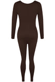 Seamless All in One Jumpsuit in Brown