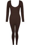 Seamless All in One Jumpsuit in Brown