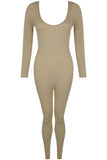 Seamless All in One Jumpsuit in Taupe