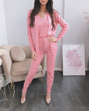 3 Piece Vest Cardi Set in Pink