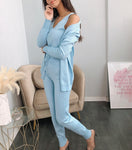 3 Piece Vest Cardi Set in Blue