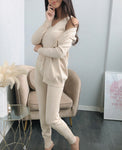 3 Piece Vest Cardi Set in Beige